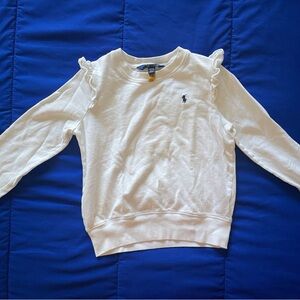 Polo by Ralph Lauren Kids White Ruffle Sweatshirt